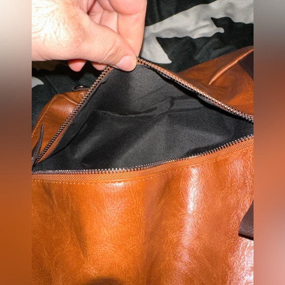 Brown Leather Backpack - Picture 4 of 9